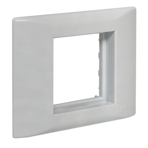 Рамка+суппорт 2 модуля (1 пост) для парапетного кабельного канала C-Line | код sup-2-105-50 | EKF фото 2