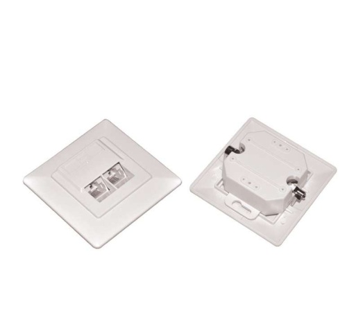 Розетка компьютерная 2-м СП Dual IDC RJ45 (8P8C) кат.5E UTP бел. | код. CS2-1C5EU-21 | ITK Розетка компьютерная 2-м СП Dual IDC RJ45 (8P8C) кат.5E UTP бел. | код. CS2-1C5EU-21 | ITK