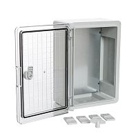 Корпус пластиковый с монтажной панелью ЩМП IP65 прозрачная дверь 350х250х150 Промрукав | код PR08.26490 | ПРОМРУКАВ