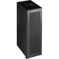 Шкаф 19 Business, 42U 600x1000, черный, передняя дв. перфорир., задняя дв. распашная перфорир. | код TWT-CBB-42U-6x10-P1 | TWT