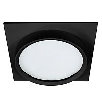 Светильник ДВО-25w GX70 без лампы квадратный черный IP44 | код 51108 | Feron