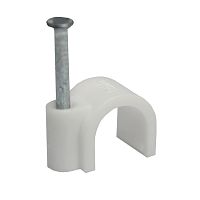 Крепеж кабеля круглый 9 мм, белый (упак. 20 шт) REXANT | код 07-4009-20 | REXANT