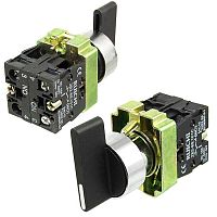 Переключатель поворотный RUICHI 3SA8-BJ53, 3 положения, 2NO с возвратом, IP40, 3 А, 240 В, установочное отверстие 22 мм, ручка J длинная, винтовой зажим (4S) | код 71610 | Ruichi