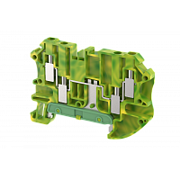 Клемма заземления винтовая 2,5 мм2, двухуровневая, на 4 подключения TGQ2.5-2x2 | код 1202090000 | Elmex