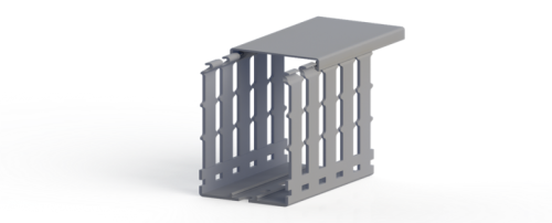 555 6010WS, KKD 6010, Перфорированный короб с крышкой, 60x100 (Широкий шаг перфорации) (ШxВ) Серый | код 0.0.0.5.556010WS | KLEMSAN