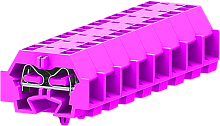 242349 Клемма TB проходная 2-2 с бок. подключ. с защелк. ножками, розовая, шт | код 242349 | SUPU
