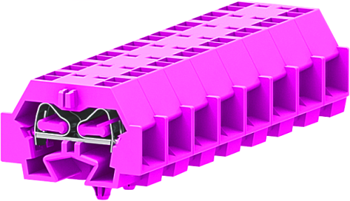 242349 Клемма TB проходная 2-2 с бок. подключ. с защелк. ножками, розовая, шт | код 242349 | SUPU