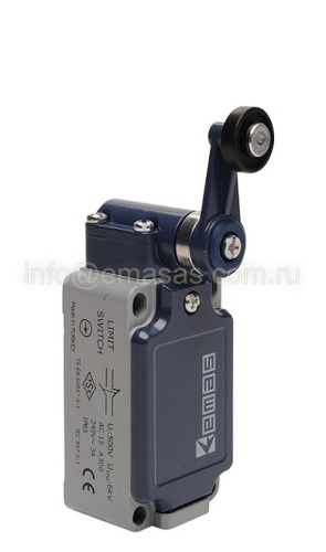 Выключатель концевой быстрого переключения угловой 2-х направленный с металлической консолью и пластмассовым роликом Ф18мм (1НО+1НЗ), L52K13MEP121 | код L52K13MEP121 | EMAS Выключатель концевой быстрого переключения угловой 2-х направленный с металлической консолью и пластмассовым роликом Ф18мм (1НО+1НЗ), L52K13MEP121 | код L52K13MEP121 | EMAS