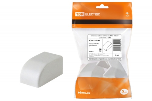 Заглушка кабельной трассы КМЗ 100x40 (2 шт./комп.) TDM | код SQ0411-0087 | TDM Заглушка кабельной трассы КМЗ 100x40 (2 шт./комп.) TDM | код SQ0411-0087 | TDM