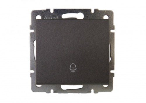 Кнопка звонка цв. черный графит матовый (10шт/120шт) | код 703-4188-103 | Lezard