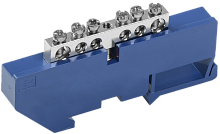 Шина N ноль на DIN-изол. Ni ШНИ-6х9-6-Д-С | код YNN10-06-D-K07-N | IEK