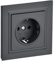 BRITE Роз. с з/к/ш 16А в сб. РСР14-1-0-БрГ граф. IEK | код BR-R14-16-K53-F | IEK