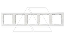 Daria - Рамка 5 постов, к механизмам серии 21, горизонтальный монтаж, белая | код 2120-800-1501 | Mutlusan