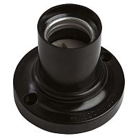 Патрон Е27 потолочный прямой 250В 4А карболит латунь черн. размер 71х55мм FERON 41042