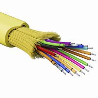 Кабель волоконно-оптический, распределительный, арамидные упрочняющие нити, для внутренней прокладки, нг(А)-HF, 16 ОВ, категорияOS2 | код RNDT9C16YL01 | DKC