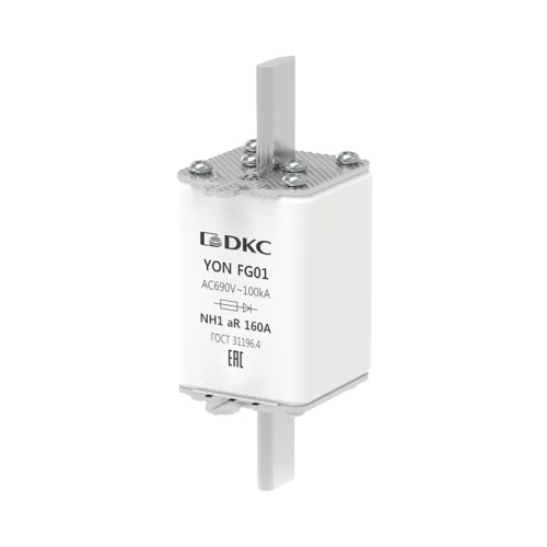 Предохранитель YON ножевого типа FG1 160А 690V характеристика aR | код 1FG01-0160-690V-AR | DKC Предохранитель YON ножевого типа FG1 160А 690V характеристика aR | код 1FG01-0160-690V-AR | DKC