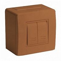 Коробка в сборе с выключателем, коричневая (розница) (упак. 14шт) | код. 10002B |  DKC