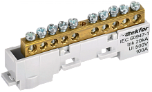 TEKFOR Шина L фаза неизолированная на универсальном держателе 6х9-10-Ср IEK | код TF-NN10-10-DL-K03 | IEK