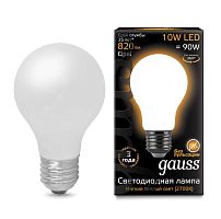 Лампа светодиодная филаментная Black Filament 10Вт A60 2700К E27 опал Gauss 102202110