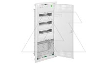 Щит встраив. MSF TWIN RP комбинированный, 3*12M+1xМП перф., N/PE-шинки, 1xSCHUKO, мет. дверь, белый RAL9016, 358x853x94mm, IP30 | код 2015-03S | Elektro-plast Nasielsk