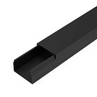 Кабель-канал черный 2-й замок в п/э 25х16 мм (50 м/уп) Промрукав | код PR03.0212 | ПРОМРУКАВ