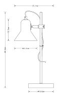 Светильник настольный KD-432 C01 Rome 1х E27 40Вт 230В бел. Camelion 14550