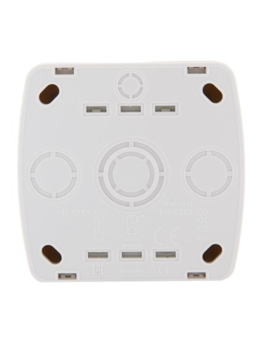 Выключатель одноклавишный, наружный, белый | код 711-0200-100 | Lezard фото 2