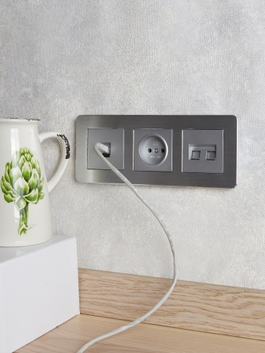 BRITE Роз. комп. RJ45 кат.6 РК11-БрА алюм. IEK | код BR-K10-2-K47 | IEK фото 5