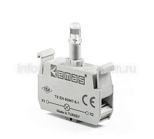 Блок-контакт подсветки с красным светодиодом 110 В перем. и пост. тока CBD | код CBD | EMAS