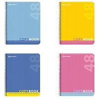 Тетрадь А5, 48 л., BRAUBERG ЭКО, гребень, клетка, обложка картон, ОДНОТОННАЯ, 401871 | код 401871 | BRAUBERG