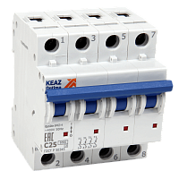 Автоматический выключатель OptiDin BM63-4D8-ОМ4-РЕГ | код 281628 | КЭАЗ