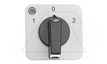 Переключатель BS 16 52 U, 2P, 20A, тип 1-0-2 (60°), 2NO на 1_2, на дверь, фронт IP40 | код EAC602365R | Rade Koncar