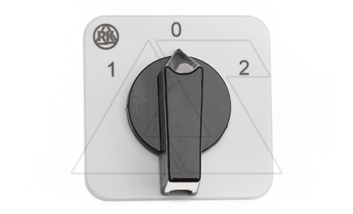 Переключатель BS 16 52 U, 2P, 20A, тип 1-0-2 (60°), 2NO на 1_2, на дверь, фронт IP40 | код EAC602365R | Rade Koncar