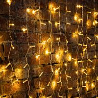 Гирлянда Светодиодный Дождь 2х9м, постоянное свечение, прозрачный провод, 230 В, диоды ТЕПЛЫЙ БЕЛЫЙ | код 235-196 | NEON-NIGHT