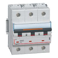 Автоматический выключатель DX³ MA - 25 кА - тип характеристики MA - 3П - 400 В~ - 63 А - 4,5 модуля | код 409885 |  Legrand 