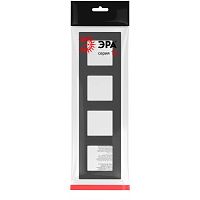 Рамка для розеток и выключателей на 4 поста, Классик, антрацит Серия 12 12-5204-05 ЭРА | код Б0067698 | ЭРА