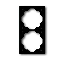 Рамка 2-постовая, серия impuls, цвет чёрный бархат 1722-775 | код 2CKA001754A4425 | ABB