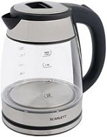 Чайник электрический Scarlett SC-EK27G40 1.8л. 1800Вт серебристый/черный корпус: стекло (EK27G40) | код 2044705 | SCARLETT