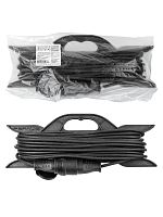 Удлинитель-шнур силовой на рамке, каучук, КГ, IP44, штепс. гнездо с/з, 3500 Вт, 20 м Народный | код SQ1307-0232 | TDM НАРОДНЫЙ