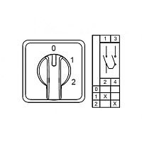 800 153, CS025107S, Трехпозиционные Переключатели (1-0-2), 0-1-2 25 A 60градус. | код 0.0.0.8.00153 | KLEMSAN