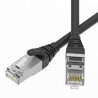 Патч-корд экранированный SLIM CAT6 U/FTP 4х2, 28 AWG, LSZH, чёрный, 3м | код RN6UF4530BK-28 | DKC
