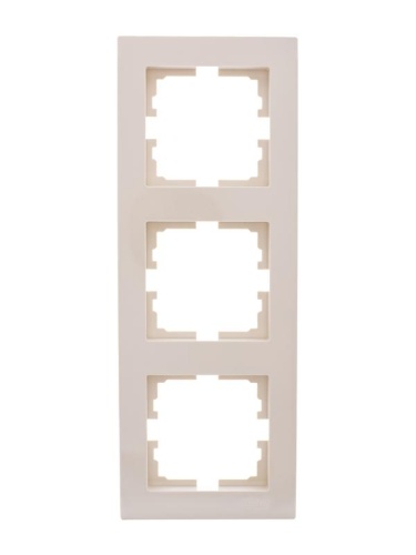 Рамка 3-местн. вертик. VESNA кремов. LEZARD 742-0300-153 Рамка 3-местн. вертик. VESNA кремов. LEZARD 742-0300-153