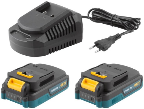 Дрель-шуруповерт аккумуляторная бесщеточная 20В 1400об/мин 50Нм 2 (Li-Ion) 2.0А.ч FIT 80130 фото 2