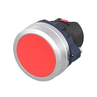 Головка кнопки плоская без фиксации алюм. кольцо красн. DKC M22P-FMRA