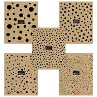 Тетрадь, А5, 96 л., HATBER, скоба, клетка, обложка крафт, В точку! (5 видов), 96Т5В1 | код 403477 | HATBER