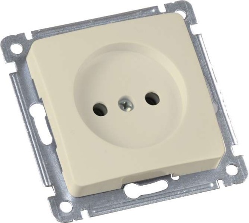 MASTER Розетка одноместная скрытой установки, в рамку, слоновая кость | код РС16-401-01 | HEGEL