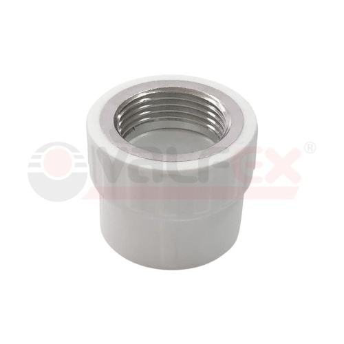 Муфта переходная с внутренней резьбой 25 x 3/4' (100/25) БЕЛАЯ | код. 10129025-PRO | Valfex