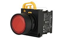 Кнопка плоская PB3E, красная, с фиксацией, с подсветкой без LED, 1NO, 6A 230VAC/24VDC, 22mm, IP65 | код PB3E-FT1S10S00/R00 | АРТ