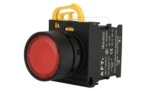 Кнопка плоская PB3E, красная, с фиксацией, с подсветкой без LED, 1NO, 6A 230VAC/24VDC, 22mm, IP65 | код PB3E-FT1S10S00/R00 | АРТ