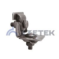 Держатель проводника круглого 6-10 мм для фальца 0.7-8 мм универсальный, оцинкованный | код 91091-2 | ЕЗЕТЕК